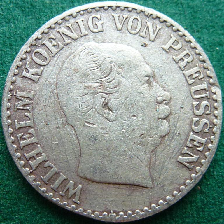 ПРУССИЯ 1 СЕРЕБРЕННЫЙ ГРОШ 1871 А (379)