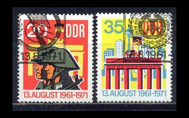 ГДР 1971 Mi 1691-92 Берлинская стена СТО 001/257