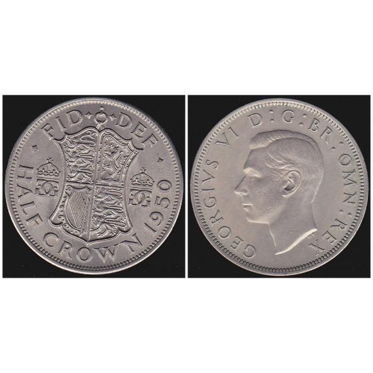 Георг VI. Пол кроны 1950г.