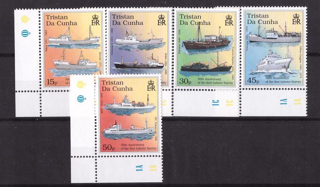 Тристан да Кунья, 1998, № 628-632, € 7,5, MNH, полн. корабли