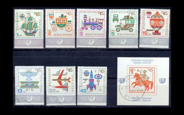 Болгария 1969 Mi 1878-85 Bl24 Транспорт CTO 004/124