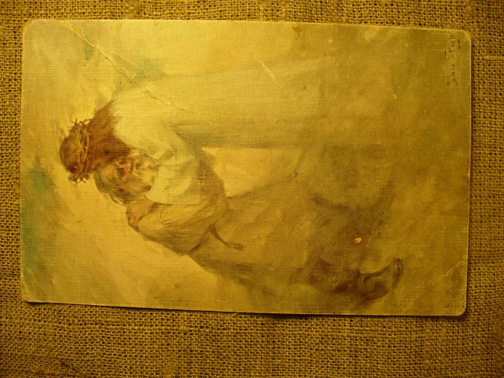 Открытка. Л.Н. Толстой обнимающий Христа.