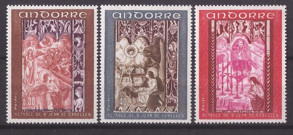 Андорра, 1969, № 218-220, € 4,5 , MNH, полн. живопись