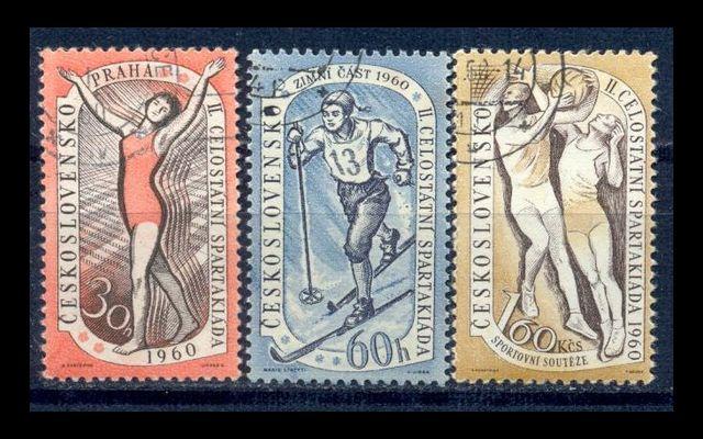 ЧССР 1960 Mi 1176-78 Спартакиада CTO 006/172