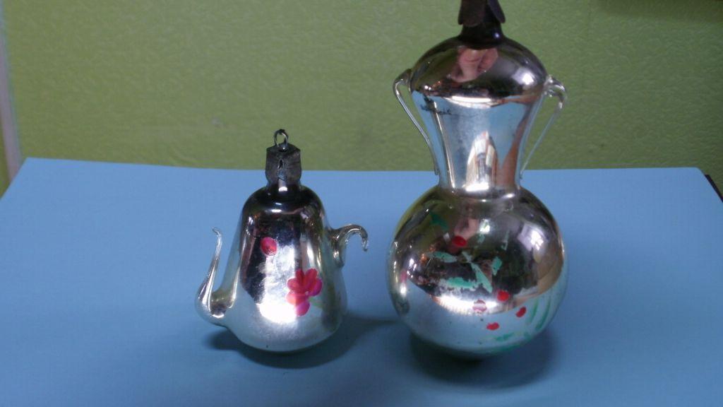 Елочная игрушка Кувшин и чайник. 2 шт.