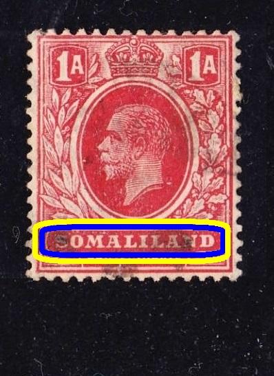 британская Африка SOMALILAND protectorate KGV 1912 1A