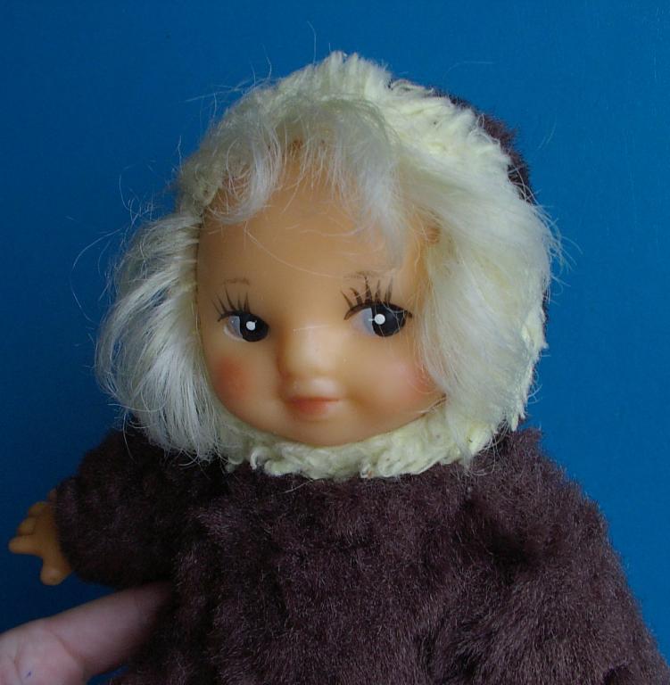 Кукла МАЛЫШКА резина иск. мех СССР