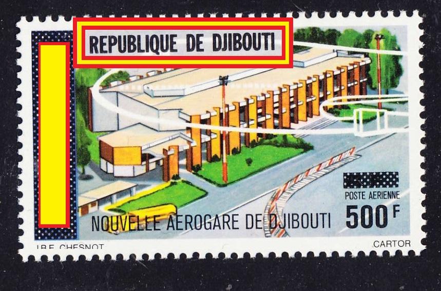 НАДПЕЧАТКА  DJIBOUTI 1977 500Fr*
