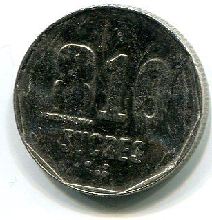 Эквадор  10 сукре 1991г.