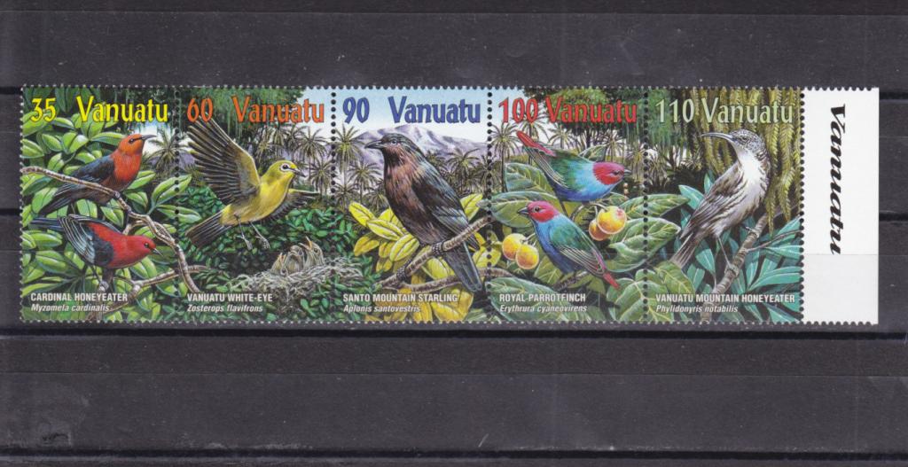 VANUATU ВАНУАТУ  Фауна  Птицы  Сцепка  № 1129-33  Сост**
