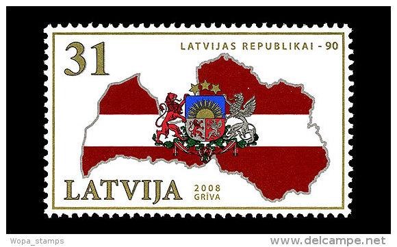 Латвия  2008   90-лет Латвийской Республики