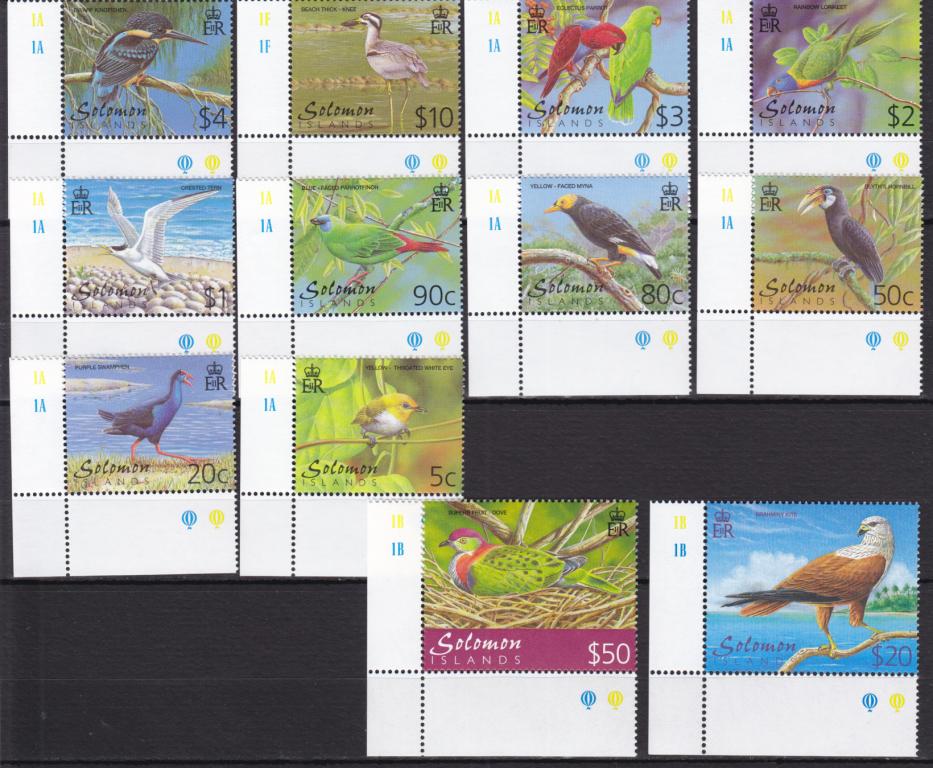 SOLOMON ISLAND  Фауна  Птицы  Серия  Сост**