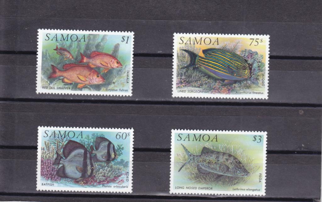 SAMOA  САМОА    Фауна моря   Рыбы Серия Сост**
