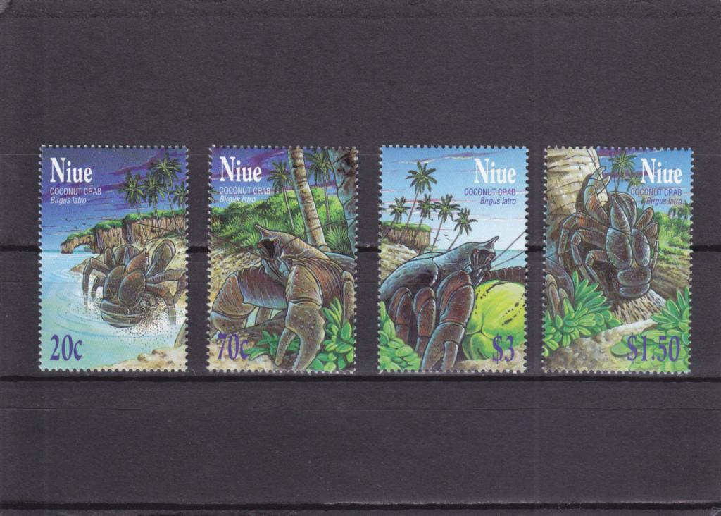 NIUE  НИУЭ  Фауна моря  Крабы Раки  Серия   Сост**