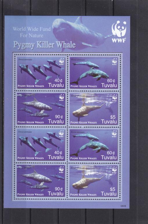 TUVALU  ТУВАЛУ    Фауна моря  Дельфины   WWF  Лист Сост**