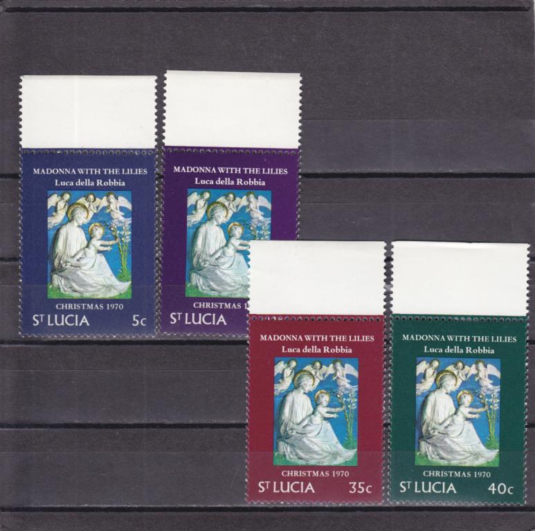 ST.LUCIA   Рождество 1970 Мадонна  Серия  Сост**