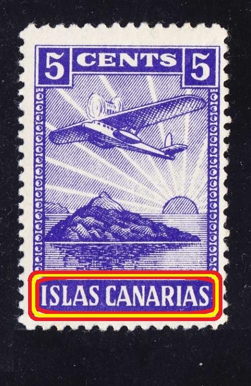территория CANARIAS 1938 5c** III