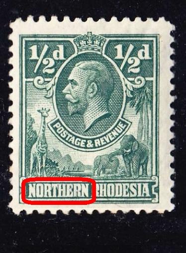 южная Aфpикa KGV кoлoния Ceвepнaя Poдeзия 1925 1/2d** III