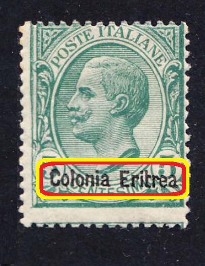 итальянские колонии в Африке ERITREA 1908 5c*