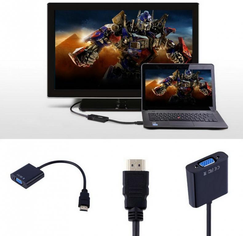 Кабель адаптер HDMI-VGA 06B