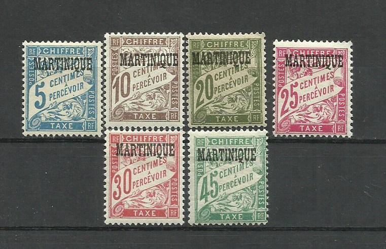 Мартиника 1927 г. Ивер 1-11 taxe полная серия * кат. 77 евро