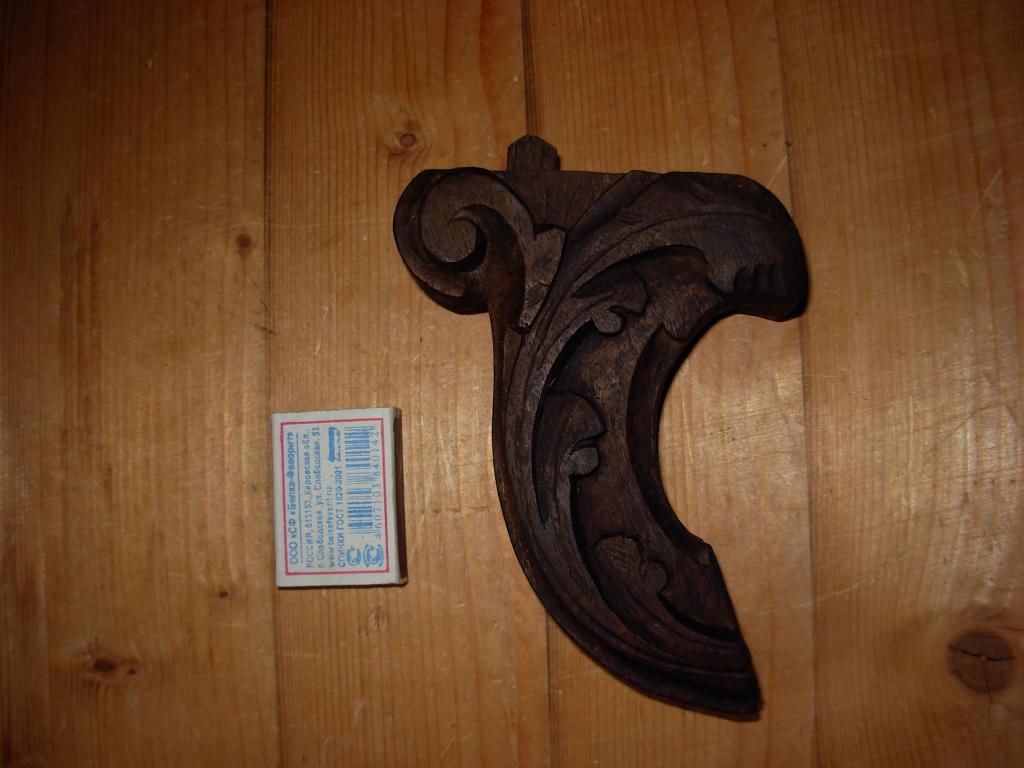 Старинная резная ножка резьба орех небольшая 