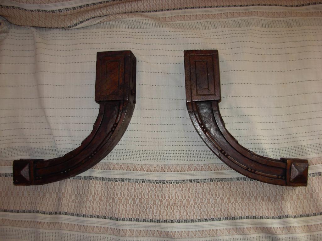 Ножки стариные 2шт Резьба орех на мебель изогнутые 