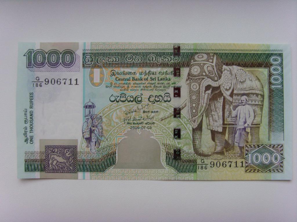 ШРИ ЛАНКА  1000  рупий  2006 г.  UNC