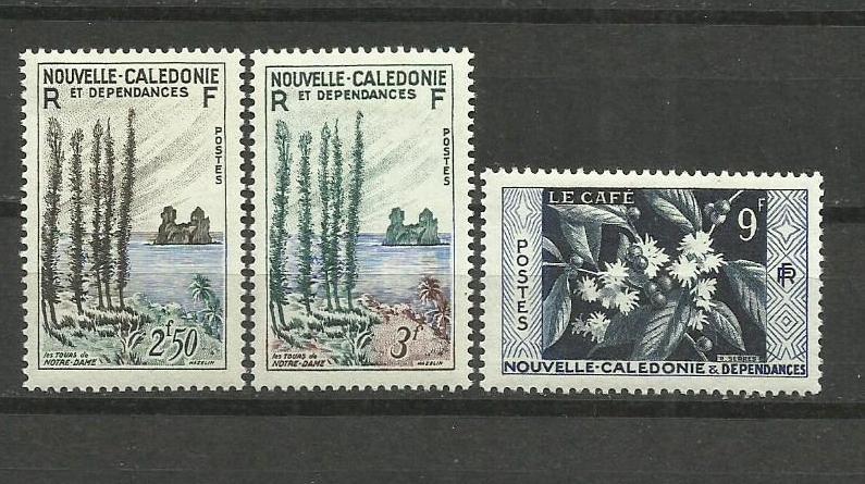 Новая Каледония, 1955 г. Ивер 284-286 полная серия * кат. 14 евро