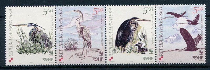 Хорватия 2004 Mi 674-7 Птицы WWF серия сцепка MNH