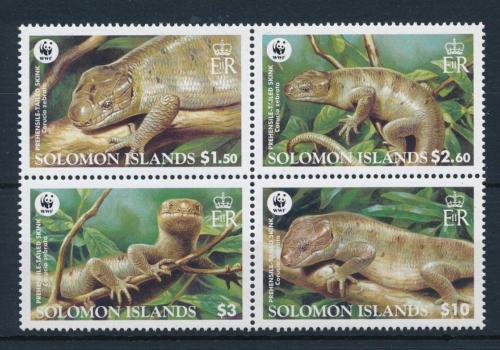 Соломоновые о-ва 2005 Mi 1282-85 Ящерецы WWF серия MNH