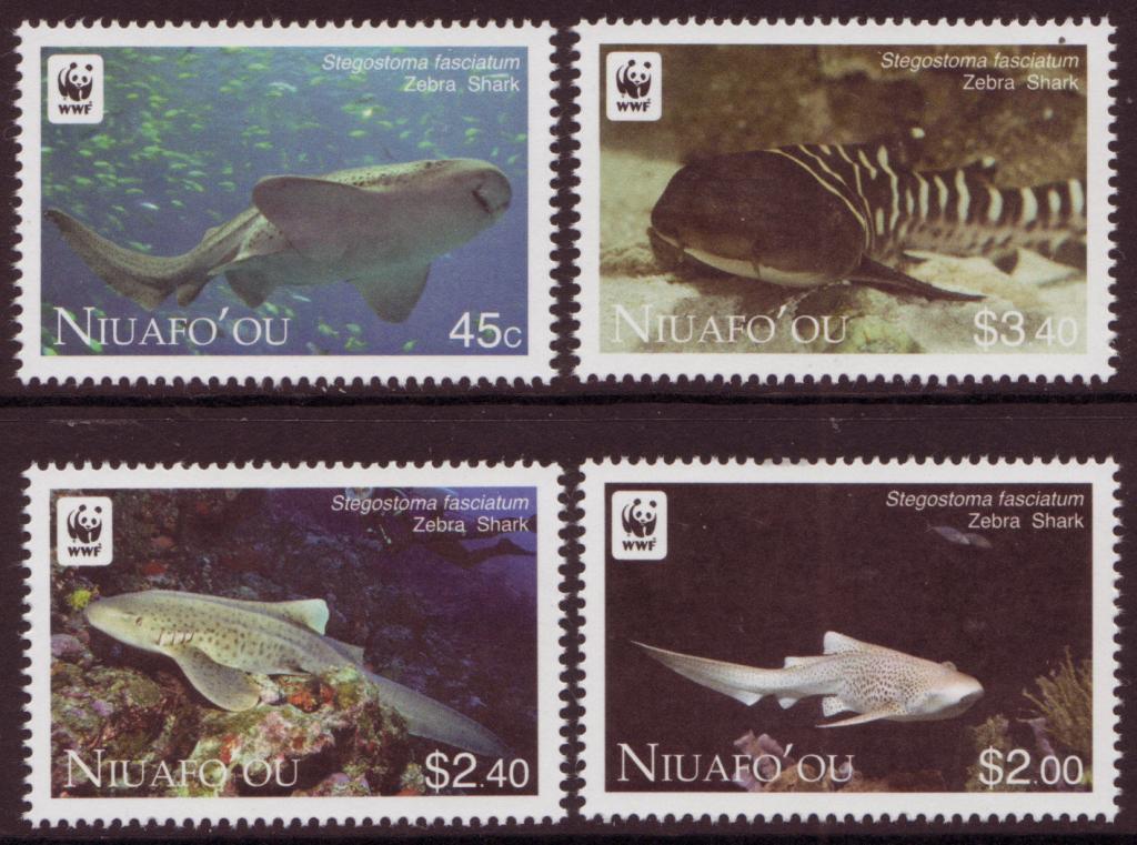Ниуафооу 2012 Акулы WWF серия MNH