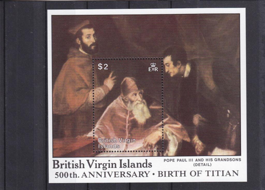 BRITISH VIRGIN  Живопись Тициан  Блок № 47  1988    Сост**