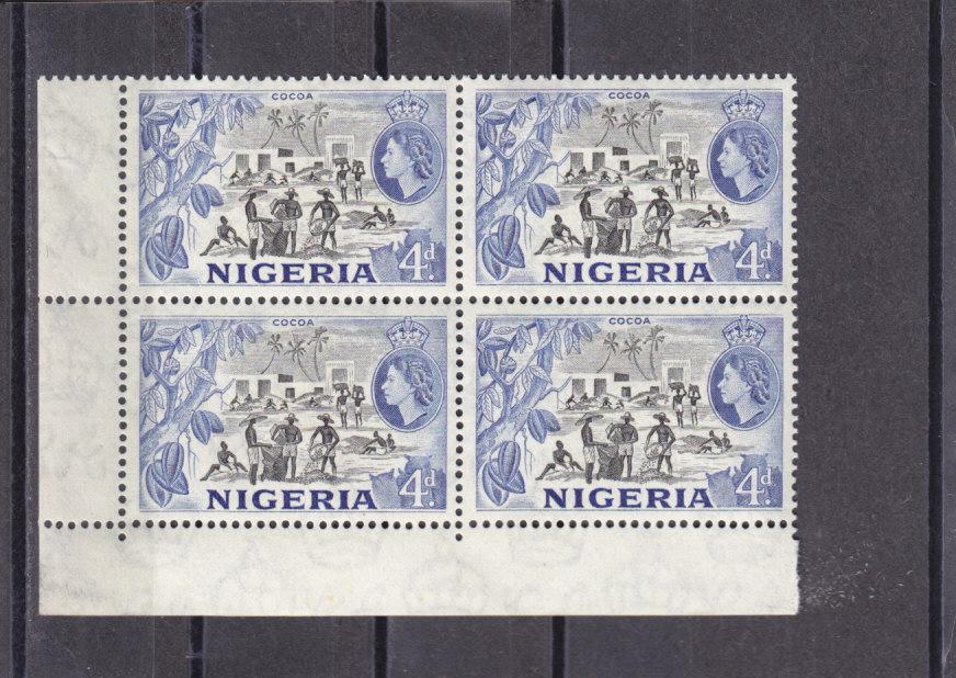 NIGERIA   НИГЕРИЯ    Какао    № 77   1953    Угол  Сост**