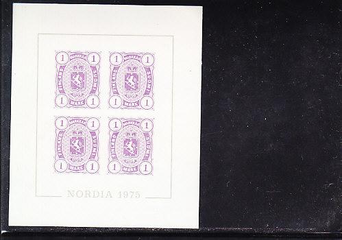 Финляндия,1975,Памятный блок**Марка на марке