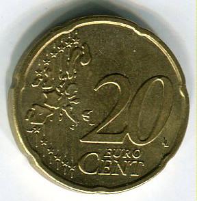 Германия 20 евроцентов 2002г.