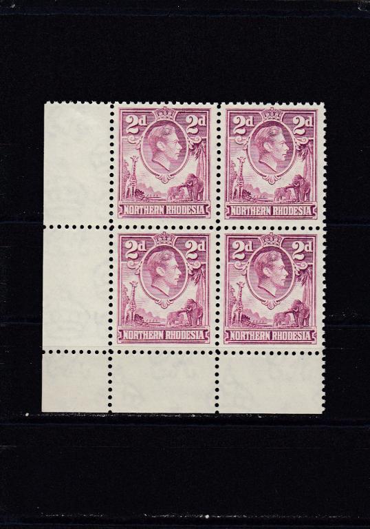 NORTHERN RHODESIA  Георг  VI  № 28   1938    Кварт  Угол  Сост**