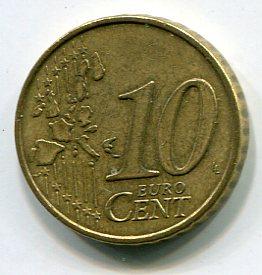 Франция 10 евроцентов 1999г.