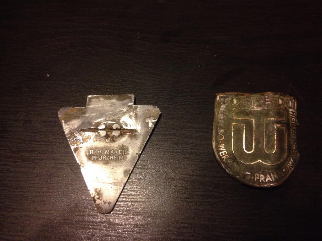 Немецкий значок 1936 плюс значок от велосипеда torpedo