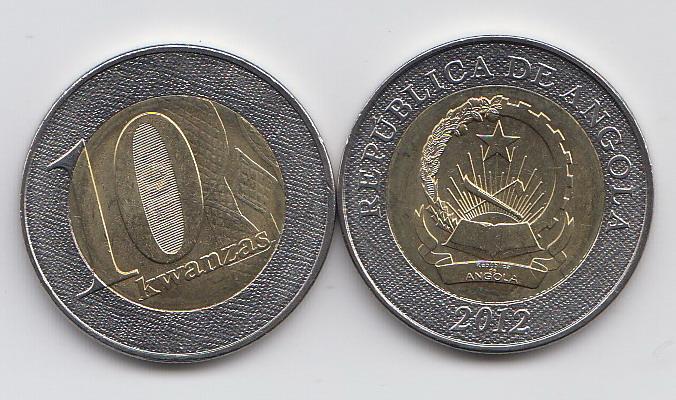 Ангола 10 кванза 2012 биметалл UNC