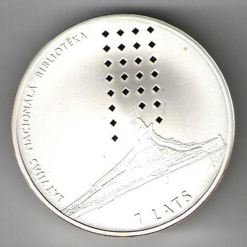 ЛАТВИЯ 1 ЛАТ 2002 НАЦИОНАЛЬНАЯ БИБЛИОТЕКА PROOF!
