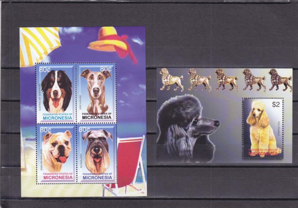 MICRONESIA  МИКРОНЕЗИЯ  Фауна   Собаки   Лист + Блок  2003  Сост** MNH