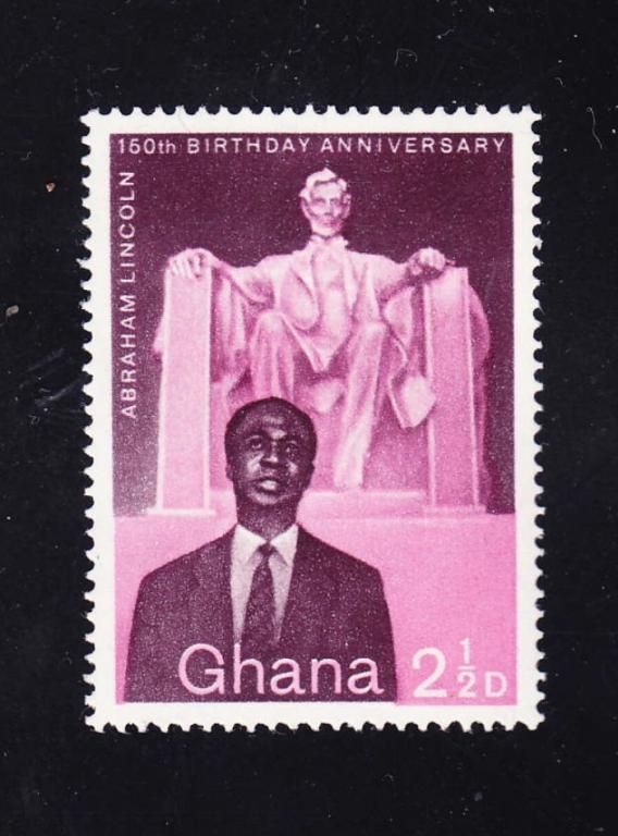 государство ГАНА 1959 Абама и Линкольн 2-1/2d**