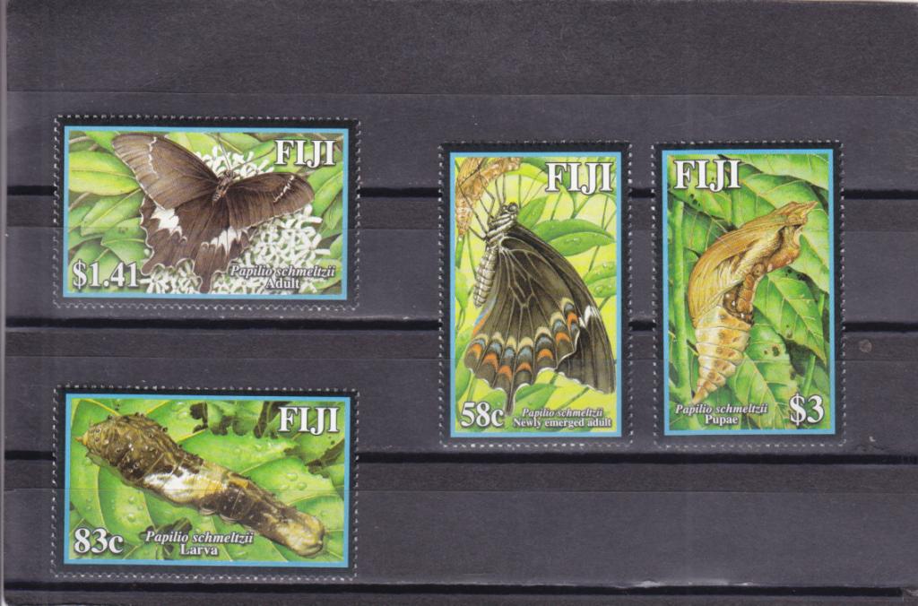 FIJI  ФИДЖИ  Насекомые  Бабочки  Серия  Сост**