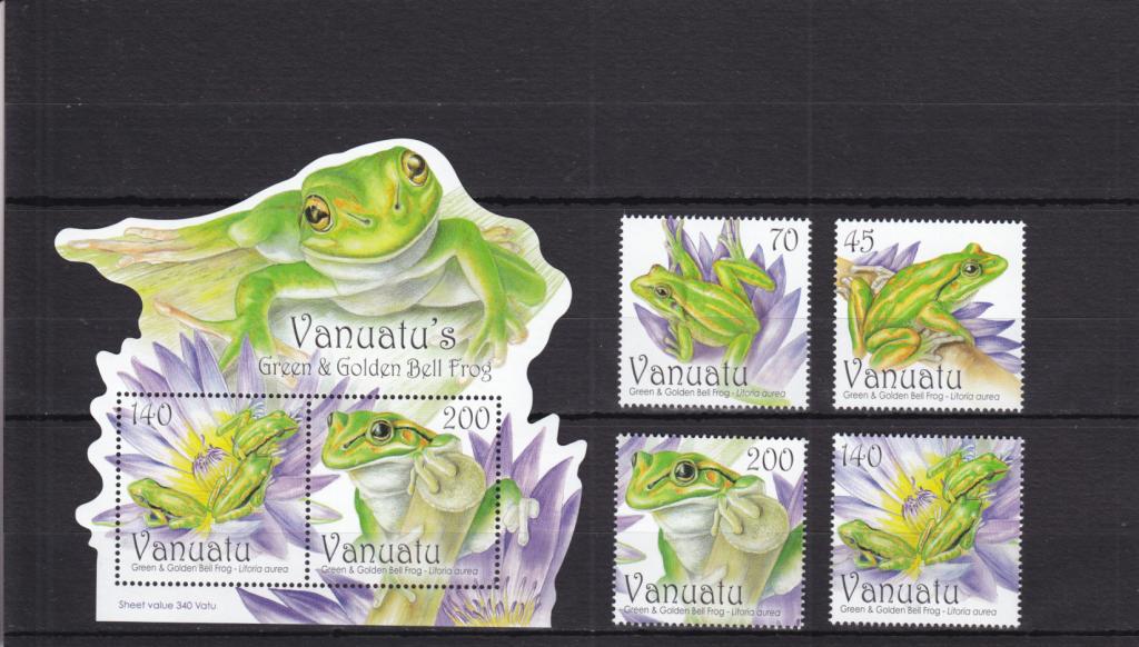 VANUATU  ВАНУАТУ   Лягушки   Блок + Серия   Сост**