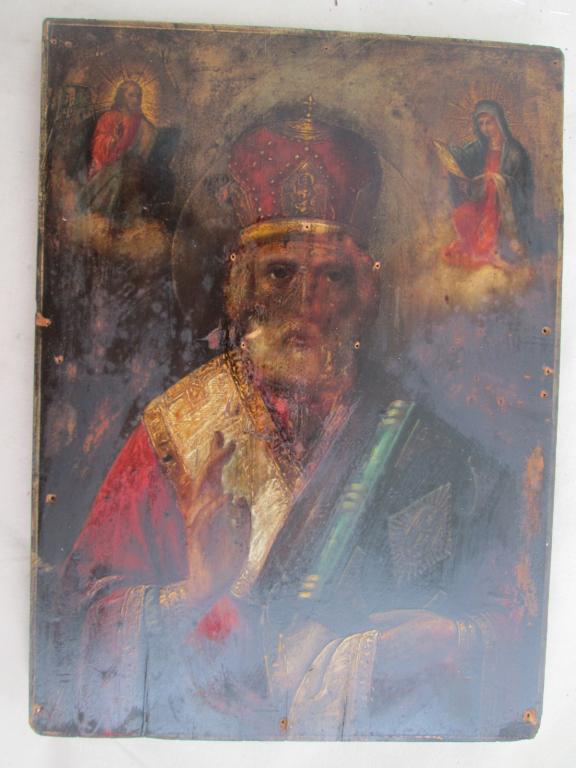 ИКОНА НИКОЛАЙ ЧУДОТВОРЕЦ,НИКОЛАЙ ЗИМНИЙ!!! ПРЕВОСХОДНОЕ АКАДЕМИЧЕСКОЕ ПИСЬМО ! 19 ВЕК ! ШЕДЕВР !!!!!
