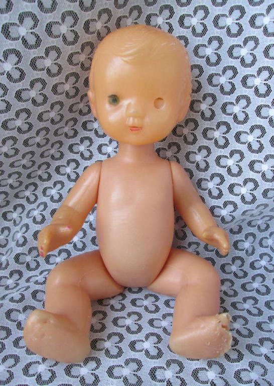 Кукла пупс пупсик (1) с рельефными волосами на запчасти винтаж СССР