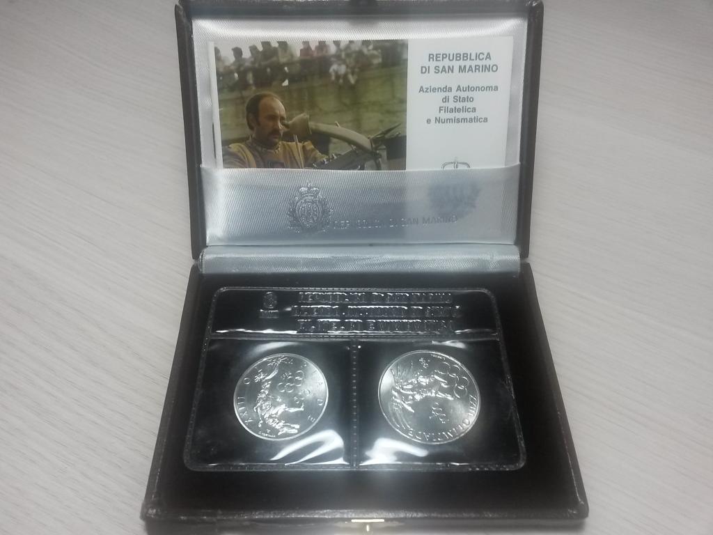 500 и 1000 лир Олимпиада 1984 Сан-Марино