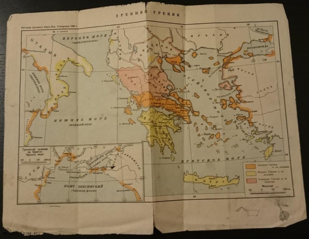 карта античности. э.