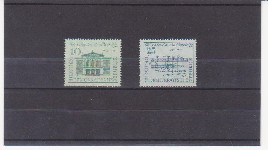 1959г Германская ДР. 150 лет со дня рожд. Мендельсона.